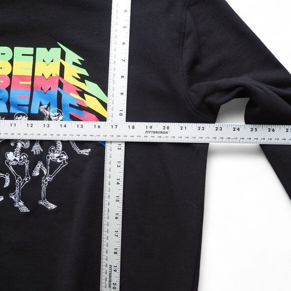 Preme Dancing Skelton Long Sleeve Streetwear Shirt Black / Multicolor Men's XXL - Picture 9 of 10